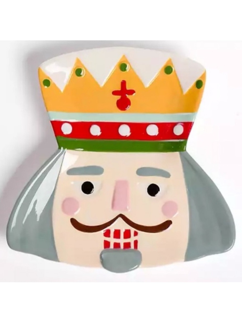 Kirklands Home Holly Nutcracker Shaped Appetizer Plate